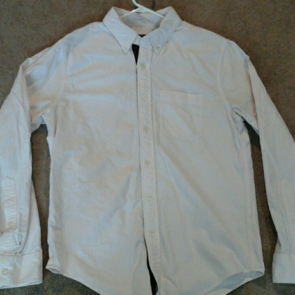 Like New pink/White Striped Dress Shirt